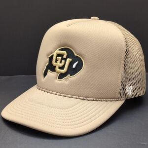47 Brand ,OSFA Colorado Buffalo's Mens Khaki Mesh Snapback Trucker Hat.